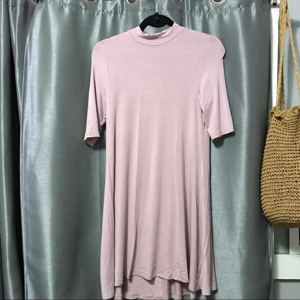 Charlotte Russe Mock Swing Dress Mid Sleeve